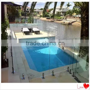 Frameless Glass Fence/handrails With Tempered Glass Fence Panel for Swimming Pool thumbnail-6