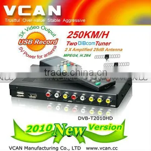 DVB-T2010HD Car DVB-T TV Tuner MPEG4 2 Antenna PVR USB High Speed thumbnail-1