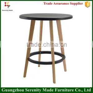 2015 Best Selling Bar Furniture Wood Legs High Bar Table thumbnail-1