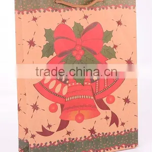 Christmas Bell Kraft Shopping Bag for Sale thumbnail-1