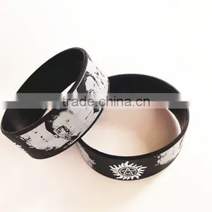 Wholesale Custom Logo Print Silicone Rubber Ball Bracelet thumbnail-1