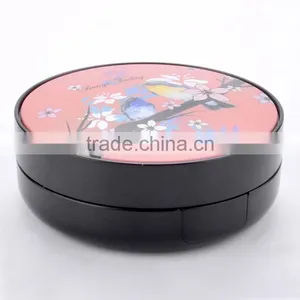 Fashionable Shiny Gold Jar for Air Cushion BB CC New Makeup Round Airless Powder Jar thumbnail-5