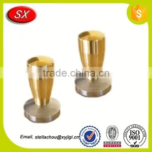 Custom Aluminum Coffee Tamper 58 mm Diameter Bumper Black With Flat Convex Base thumbnail-3