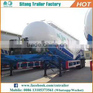 3 Axles V Shaped 60cbm Cement Silo Trailer Dry Powder Transport Bulk Tanker Trailers thumbnail-1