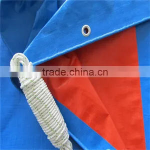 Waterproof Plastic Cover Blue Orange pe Trapaulin for Truck Cover thumbnail-2