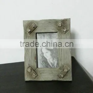 Distressed Grey Wooden Picture Photo Frame thumbnail-1