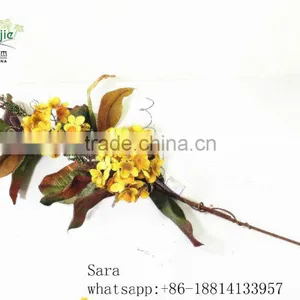 Artificail Yellow Long Stem Flowers Artificial Hydrangea Flower thumbnail-2
