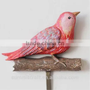 Set of 3 Rustic Home Decorative Resin Bird Wall Hooks thumbnail-4