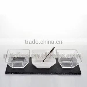 Wholesale Bulk 1 Ceramic and 2 Clear Glass Ice Cream Dessert Bowl for Kitchen,dinner thumbnail-1