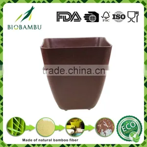 Welcome Environmental Diswasher Safe Bamboo Fiber Plant Flower Pot thumbnail-5