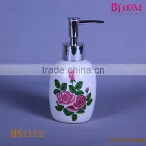 Ceramic Fancy Body Lotion Bottles With Plastic Pump thumbnail-6