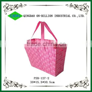 Colorful Shopping Bag Woven Basket Weave Bag Basket Bag thumbnail-1