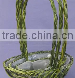 Decorative Willow Basket With Liners for Flowers thumbnail-1