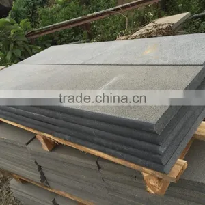 Black Stone Tiles Antique Black Basalt Stair Step Black Basalt Flooring Tile thumbnail-4