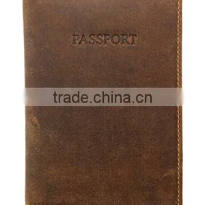 RFID Blocking id Card Holder Travel Leather Passport Holder thumbnail-6