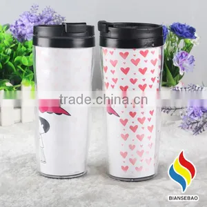 Double Wall Plastic Color Changing Thermo Mug thumbnail-2