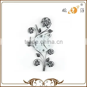 Hot Sale Dendritic Silvery White Nice Home Decor Wall Clock thumbnail-1