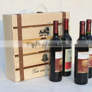 2016 Customized Handmade 4 Bottle Wooden Wine Gift Box thumbnail-1