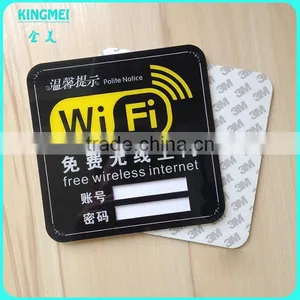 KM-FP14 High Quality Square Plastic Acrylic Warning Board for Wifi Sign thumbnail-3