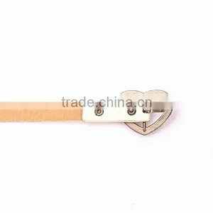 Wholesale Heart Rivet Decorated Heart Buckle Sex Women Lady Thin PU Waist Belt thumbnail-6