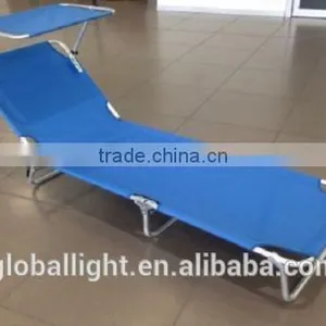 Steel Folding Sun Bed 3 Legs Sunbed Folding Chair thumbnail-3