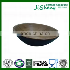 FDA Approved Food Safe Bamboo Salad Bowl With Painted thumbnail-6