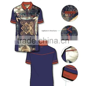 Men's Fashion Polo Shirt in Digital Print Italy Latest Design thumbnail-1