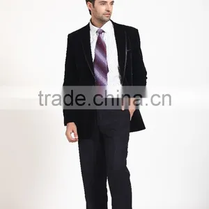 2015 New Fashion Bespoke Black Men' Suits -satin Lapel thumbnail-2
