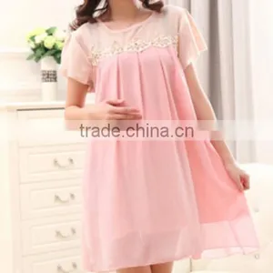 Best-selling 100% Cotton Wholesale Long Chiffon Maternity Dress thumbnail-1