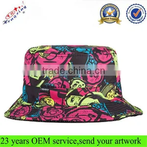 Bucket Hat/cap for Women Custom Wholesale Blank Australia Floral 100%cotton Bucket Hat thumbnail-1