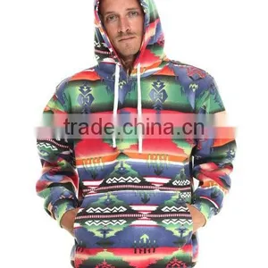 Wholesale Aztec Print Mens Pullover 100 Polyester Hoodie thumbnail-4