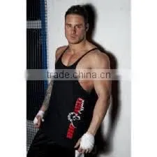 Custom Tank Top , Stringer Vest Men , Gold Gym Style ( Paypal ) thumbnail-4
