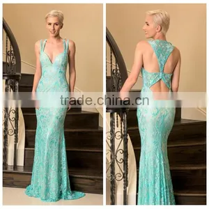 Patterns of Sexy Light Blue Long Lace High Low Puffy Prom Dress thumbnail-1