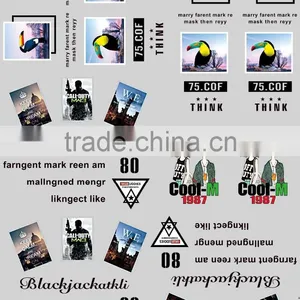 China Custom High Quality Heat Transfer Printed T-shirt Labels or Heat Transfer thumbnail-1