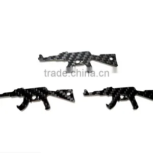 New Products Carbon Fribe Imitation Gun Pendant Jewelry Accessories thumbnail-3
