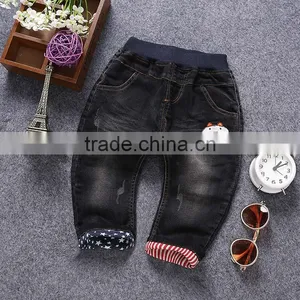 Fashion Baby Girls Boys Cute Baby Long Trouser Kids Soft Jeans Pants thumbnail-2