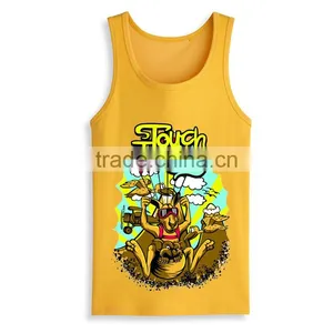 Bulk Manufacturer Hot Sale Fashion Design Mens Stringer 100 Cotton Tank Top thumbnail-6