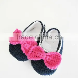 Lovely Hand Made Cotton Crochet Baby Girls Socks Shoes thumbnail-1