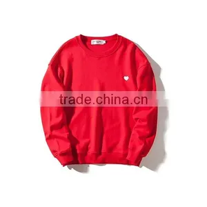 Adorable Long Sleeve Red Heart Print Sweatshirt,latest Design Ladies Crewneck Sweatshirt thumbnail-1