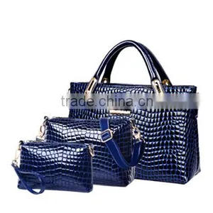 DY0067Z Europea Fashion Snakeskin Ladies pu Bag Set 3pcs Bag Set thumbnail-1