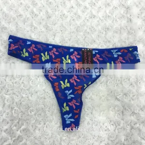 Ladies Chic Fancy Cute Print Sexy Thong Panty Wholesale From Shantou Factory thumbnail-2