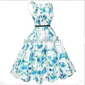 Walson F20197A Hot Sale Women Vitage Dress 50s Retro Dress Rockabilly Swing Dress for Women thumbnail-1