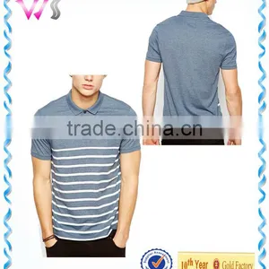 Men's Fashion Design Stripe Polo Shirt Custom Polo Shirt Design With Combination thumbnail-1