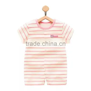 Wholesale Baby Cotton Rompers Cute Printed Short Sleeve Baby Onesie thumbnail-4