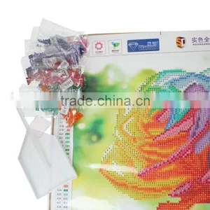 Handmade Multicolor Flower Pattern Embroidery Diamond Painting DIY Kit Cross Stitch For Living Room thumbnail-2