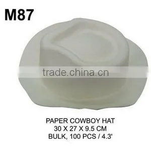 BLANK PAPER COWBOY HAT(M87) PAPER COWBOY HAT thumbnail-1
