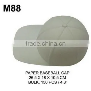 WHITE PAPER BASEBALL CAP(M88) PAPER BASEBALL CAP thumbnail-1