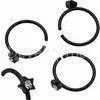 Black Star Gem Titanium Anodized Piercing Hoop Nose Ring Jewelry With Austrian Stone thumbnail-1