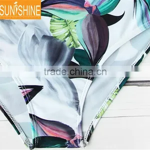 Sexy One Piece Bathing Suit Backless Printed Swimwear thumbnail-3