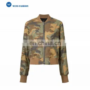 Women's Arm With Pockets Camouflage Bomber Jacket thumbnail-1